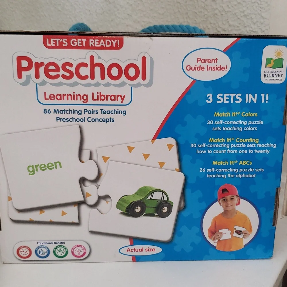 PreSchool Learning Library 3 Sets In 1 ABCs Counting Colors